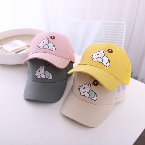Doitbest Children mesh Baseball Cap summer Hip Hop sleeping bear kids sun Hats Boys Girls Caps spring child snapback Hat gorras