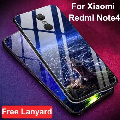 Coque For Xiaomi Redmi Note4 case tempered glass + soft edge cover For Redmi Note 4 glass case radminote4 cases phone shell