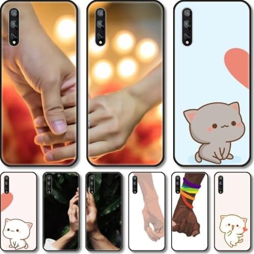 Love couple Phone Case For Huawei Y 5 6 7 8 9 A P S Pro 2020 2019 Black Shell Cover
