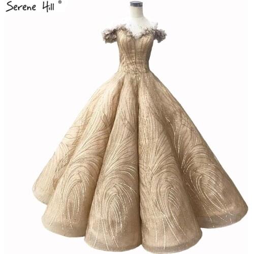 New Long Turkish Arabic Gold Gliter Ball Gown Formal Evening Prom Gown Dress Galajurk Party Gowns Dresses Robe De Soiree