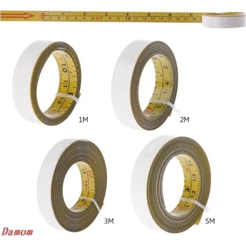 Inch & Metric Self Adhesive Tape Measure Steel Miter Saw Scale Miter Track Ruler For Router Table Saw T-track Woodworking Tools