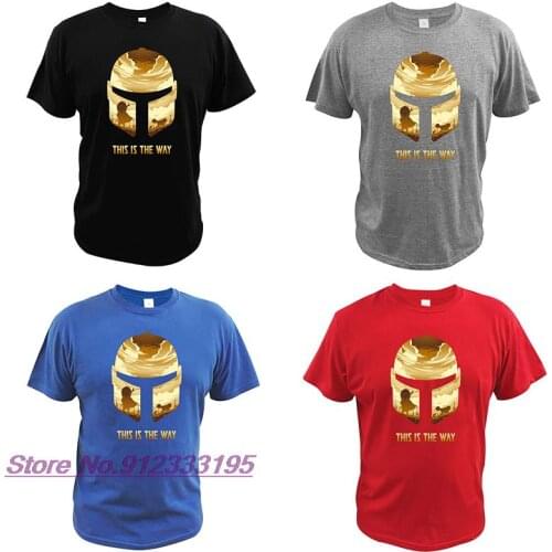 This Is The Way T Shirt Homme Cartoon Graphic 100% Cotton Crew Neck Fitness T-shirt EU Size Short Sleeves Tee Tops