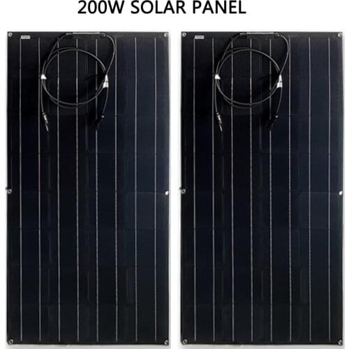 ETFE Flexible Solar Panel 100W 200W 32pcs 125mm*125mm Solar Cell For 12V 24V Home Battery System Charge