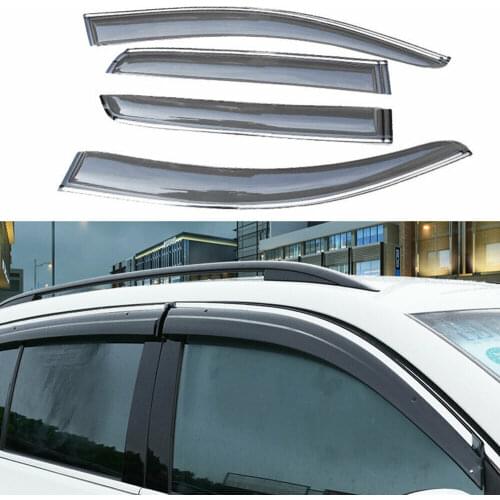 For Toyota RAV4 2019 CLIP-ON TYPE CHROME TRIM WINDOW VISOR RAIN GUARD DEFLECTOR