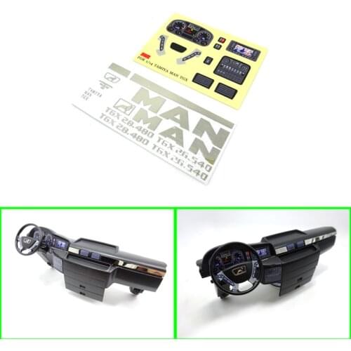 Dashboard Sticker Decoration for 1/14 Tamiya RC Truck Trailer Tipper MAN TGX TGS Car Diy Parts