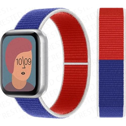 Strap for Apple Watch Band 44mm 40mm iWatch 42mm 38mm Smartwatch International Nylon Loop Sports Bracelet Apple Watch 3 4 5 SE 6