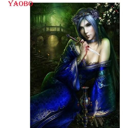 New diamond Painting Fantasy Women Pattern full square round mosaic diamond art 3d cross Stitch rhinestones painting gift