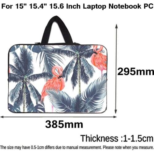 2020 Newest Pretty Flamingo Pattern Computer Bag 15.6" Funda Portatil 15 15.4 Sleeve Carrying Cover Case Women Briefcase Handbag