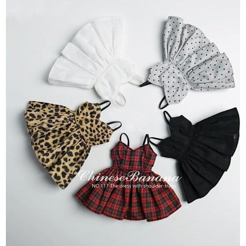 1PCS NEW Lovely Polka Dot/Leopard Slip Dress for Blyth, Holala Doll Clothes Shirts Outfits Accessories