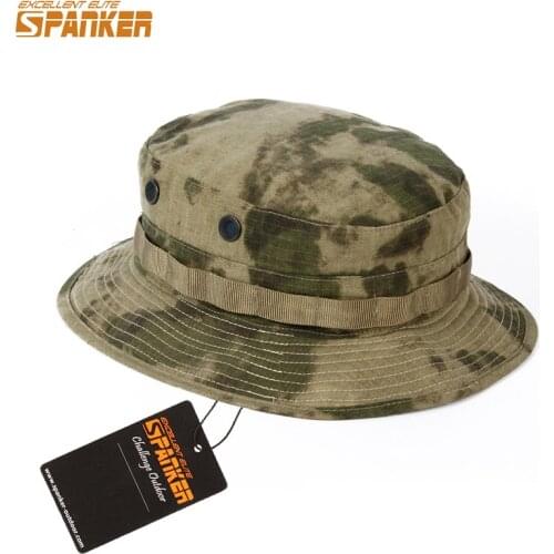 EXCELLENT ELITE SPANKER Outdoors Tactical Fisherman Bucket Hats Wide Wing Sunscreen Sun Hunting Hat