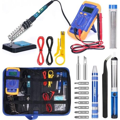 Internally heated soldering iron, soldering tool, temperature-adjustable soldering iron with switch