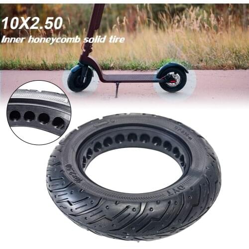 10x2.50 Solid Tire Honeycomb Lining Tire Wear-resistant Outer Tire 10 Inch for Electric Scooter Folding E-bike thicker