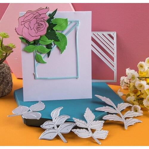 Rectangle Hypotenuse Border Metal Cutting Dies Cut Die Mold Flower Leaves Scrapbook Paper Craft Knife Mould Blade Punch Stencils