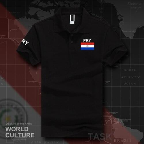 Paraguay polo shirts men short sleeve white brands printed for country 2017 cotton nation team flag new PRY Paraguayan Mestizo