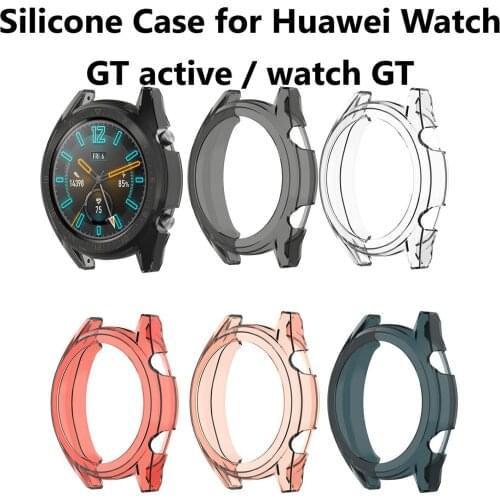 Replacement Silicone Watch Case for Huawei Watch GT Fashion Smart Watch Case Shell for Huawei Watch GT Active