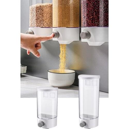 Dry Food Dispenser Wall Mounted Food Storage Box Moistureproof Food Airtight Container for Grain Rice Beans Cereal