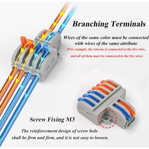 5/10pcs Mini Fast Wire Connector Universal Wiring Cable Connector Push-in Conductor Terminal Block DIY YOU