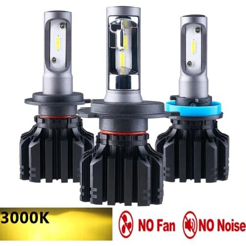 Yellow LED h7 h11 led fog H8 H16 H27 880 881 HB4 H1 H3 9005 9006 HB3 Auto Car Headlight Bulbs 50W 6500K 3000K led fog light