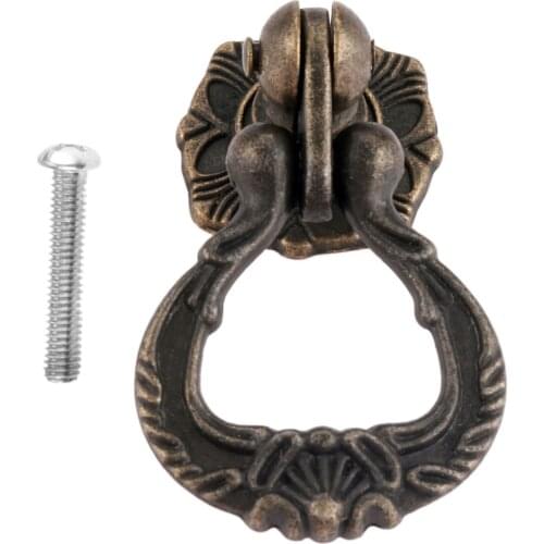 1PC Hardware accessories Antique alloy small handle wooden box drawer wardrobe cabinet pull handle handle jewelry box 22*50mm