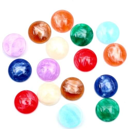 100Pcs Mixed Round Resin Crafts Christmas Decoration Flatback Cabochon Embellishment For Scrapbook DIY Accessories