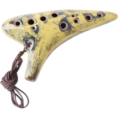 12 Holes Alto C Ocarina Music Instrument for Beginner Professional Performer (Random Color)