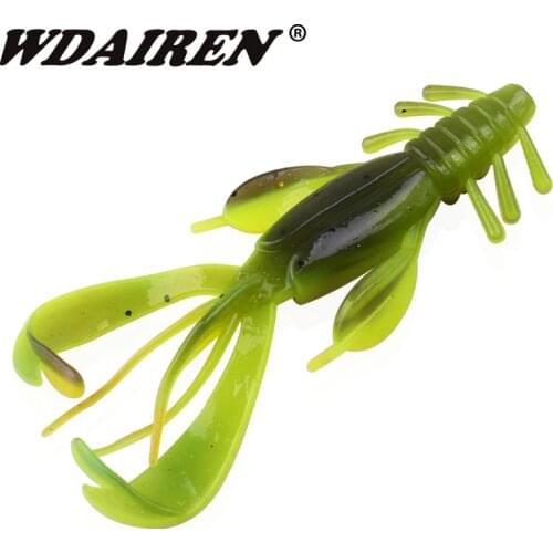 2pcs/lot Silicone shrimp Bait Fishing Lures Soft Lures Crazy Flapper 10cm 10.5g Carp Bass Bait Swimbait Pesca Fishing Tackle