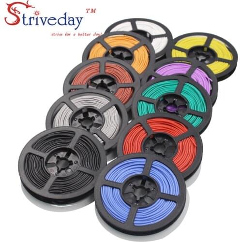 100 meters (328 ft) 24AWG Flexible Rubber Silicone Wire Tinned copper line PCB DIY Electronic cable 10 colors to choose from