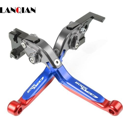 Motorcycle Accessories CNC Adjustable Brake Clutch Levers With LOGO For HONDA CBR500R CBR 500R 2013 2014 2015 2016 2017 2018