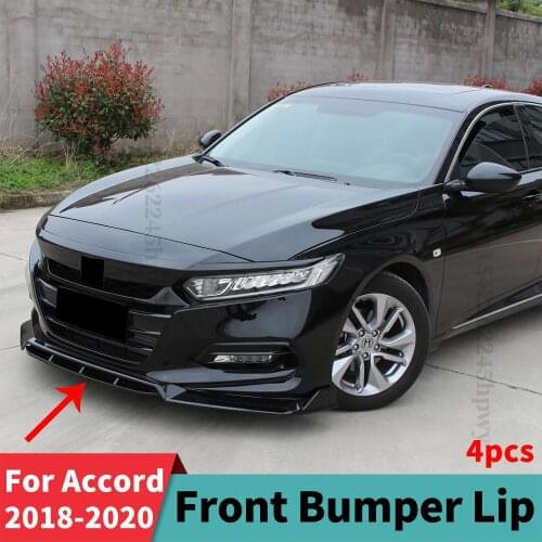Front Bumper Lip Chin Tuning Accessories Splitter Trim Styling Facelift Body Kit Guard Spoiler For Handa Accord 2018 2019 2020