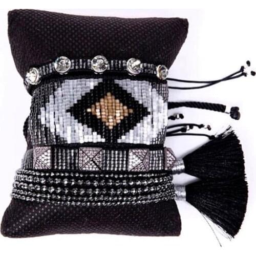 BLUESTAR Femme MIYUKI Bracelet Evil Eye Armband Women Jewelry Gift Crystal Handmade Woven Loom Bead