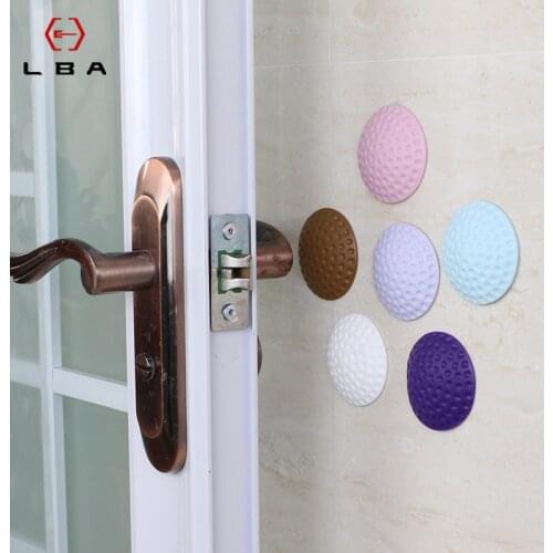 LBA 5 Pcs New Door Handle Door Lock Decorative Furniture Crash Pad Wall Tile Anti-collision Block Silicone Bumper Rubber