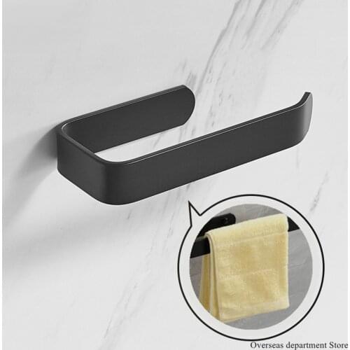 New 1Pc Matte Black Toilet Paper Holder Wall Mount Tissue Roll Hanger Acrylic Bathroom Accessories Hot Sale Dropshipping
