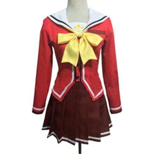2017 New Anime Charlotte Nao Tomori Red School Uniform Cosplay Costume