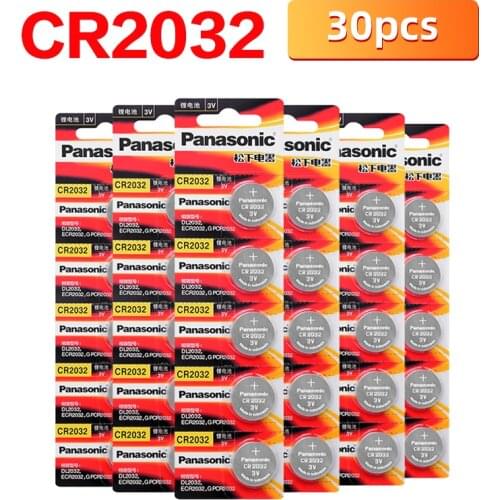 Brand New PANASONIC 30pcs/lot cr2032 Brand New Button Cell Batteries 3V Coin Lithium Toys Calculators PDA remote control cr2032