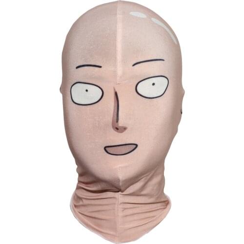 One Punch Man Cosplay Saitama Cosplay Mask Saitama Men Headwear Anime Cosplay Costume Elastic Hat