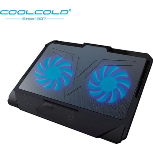 Laptop Cooling Pad Base Notebook Cooler Two Led Fan Seven Angles Adjustment For 12'' 15.6'' 17'' Laptop USB Cooling Fan