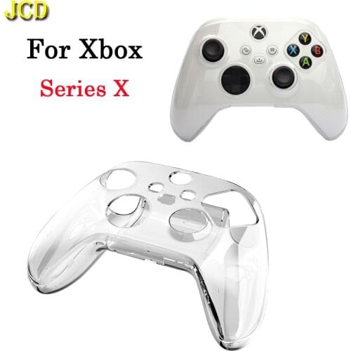 JCD Transparent Clear Crystal Housing Shell Cover For Xbox Series X Controller Game Handle Protective Case