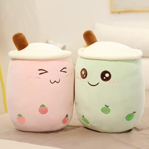 Bubble Tea Plush Toy Stuffed Milk Tea Soft Doll Tea Cup Pillow Cushion Kids Toys Birthday Gift