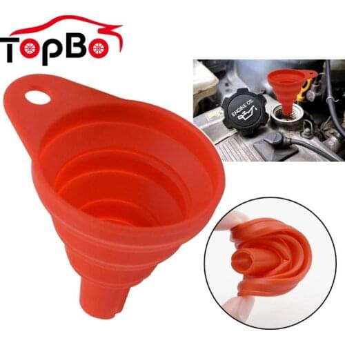 Folding Car Auto Engine Funnel Gasoline Oil Fuel Petrol Diesel Liquid Washer Fluid Change Universal Fill Transfer Collapsible
