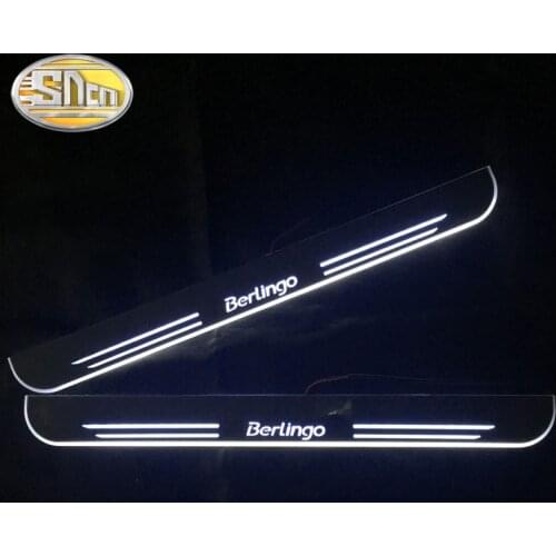 SNCN Led door sill For Citroen Berlingo Door scuff pedal door threshold wearproof courtesy blinking lights