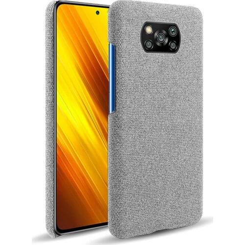 Cloth Cases for Xiaomi POCO X3 NFC Case Slim Retro Cloth Hard Phone Cover for Xiaomi Pocophone X3 NFC mi pocoX3 X3NFC Coque Capa