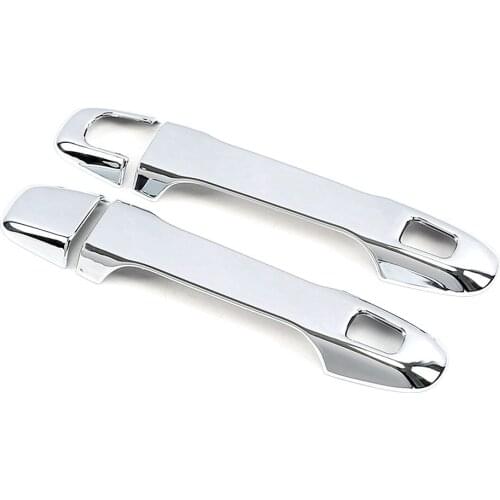 Carbon Fiber Printed For Toyota C-HR CHR 2016-2020 Exterior Side Door Handle Cover Moulding Chrome Door Bowl Trim Frame Bezel