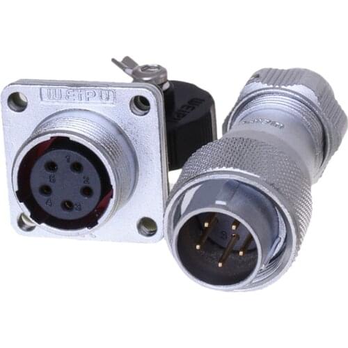 WF16 TE+Z M16 Aviation 2 3 4 5 7 9 10 Pin Waterproof Screw Thread Panel Mount Automotive Male Female Connector AC Power Adapter