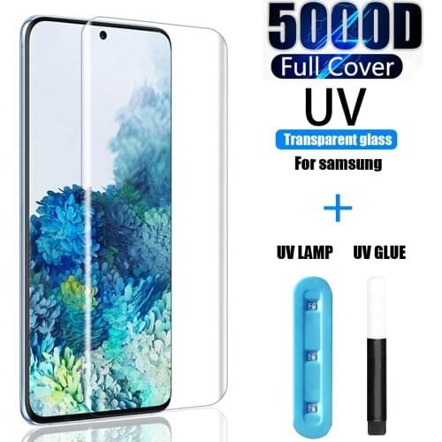 Tempered Glass For Samsung Galaxy S10 Plus Glass S9 S8 Screen Protector S20 S21 S10e 5G S 9 8 10 e Note 20 Ultra Note 8 10 9 UV
