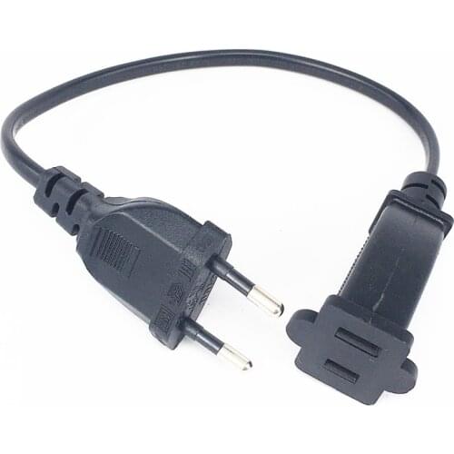 1PCS European Schuko CEE7/16 Plug to USA Socket Power Adapter Cable, EU Male to US Nema 1-15R Power Adapter Cord,30CM