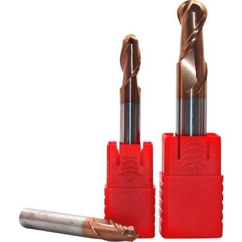 1PC Ball End Mill HRC60 2F 5mm 6mm 8mm Tungsten Steel Material Carbide Ball End Mill CNC Milling Cutter Tool