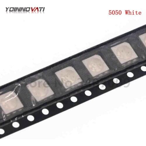 100PCS/LOT White Light 5050 SMD LED Diode Super 5050 LED New