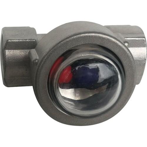 304 Stainless Steel Window Sight Glass Float Ball Flow Indicator 1/2" 3/4" 1" BSPT Female Thread