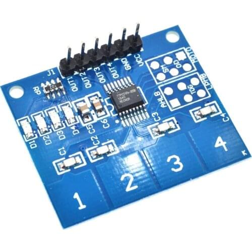 5pcs/lot TTP224 4-way 4 Channel Capacitive Touch Switch Digital Touch Sensor Module For arduino TTP224N-BSB