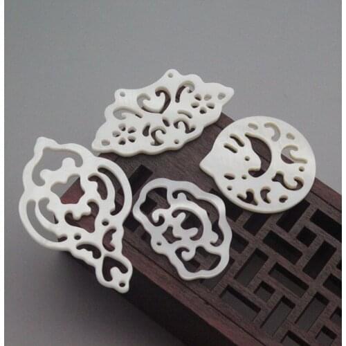 5pcs / Bag Natural Freshwater Shell Hollow Hanging Piece Star Jewelry Making DIY Necklace Earrings Hair Clip Brooch Accessories